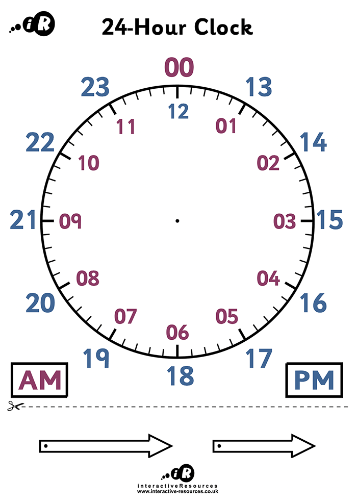24-Hour Teaching Clock