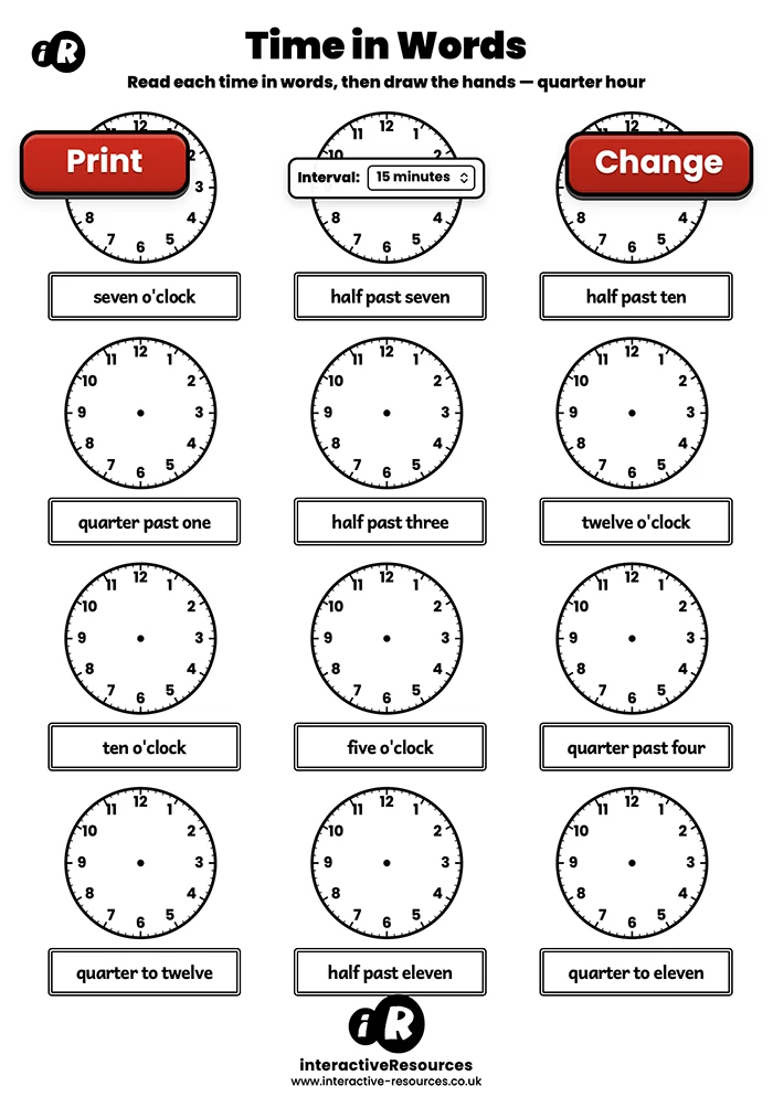 12 Clock Drawing Worksheet worksheet generator preview
