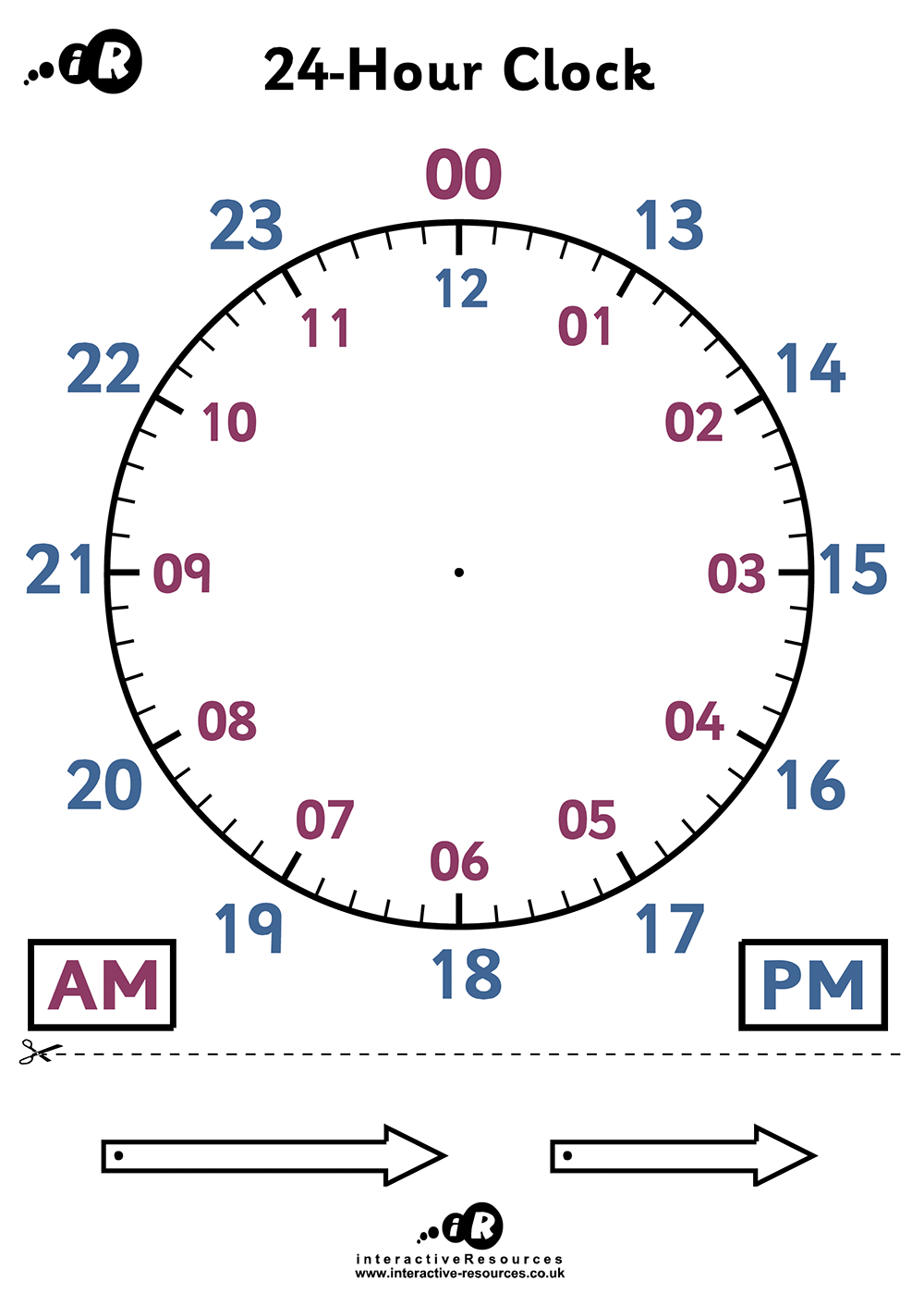 24-Hour Teaching Clock